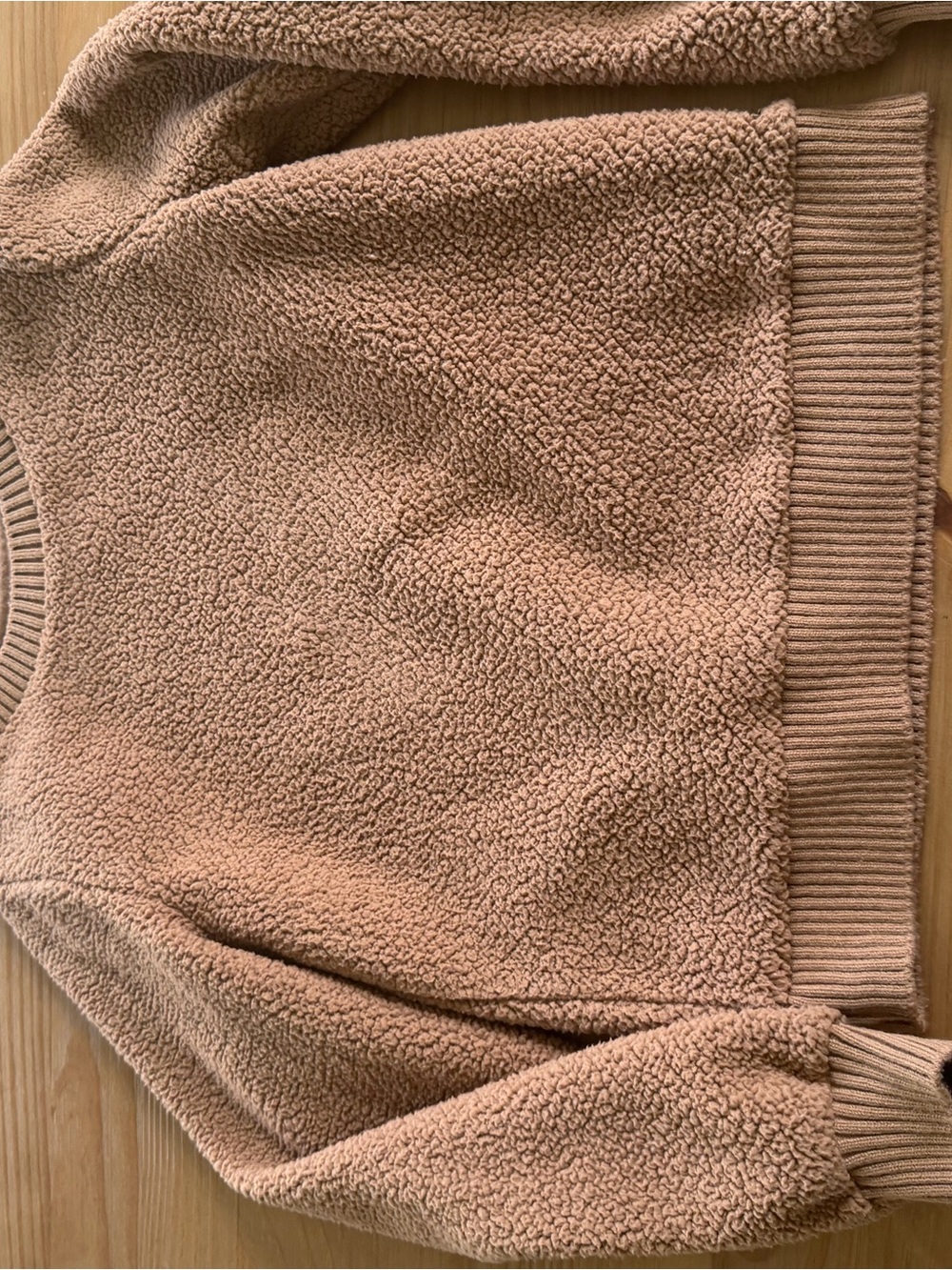 Woman’s Cozy Sherpa Sweater - Tan